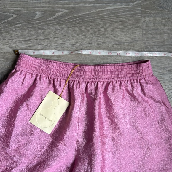 NEW STINE GOYA Joselyn Ruffled High-Waist Shorts PINK MEDIUM - Picture 6 of 10